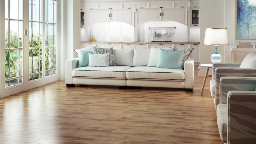 The same floor with the room furnished