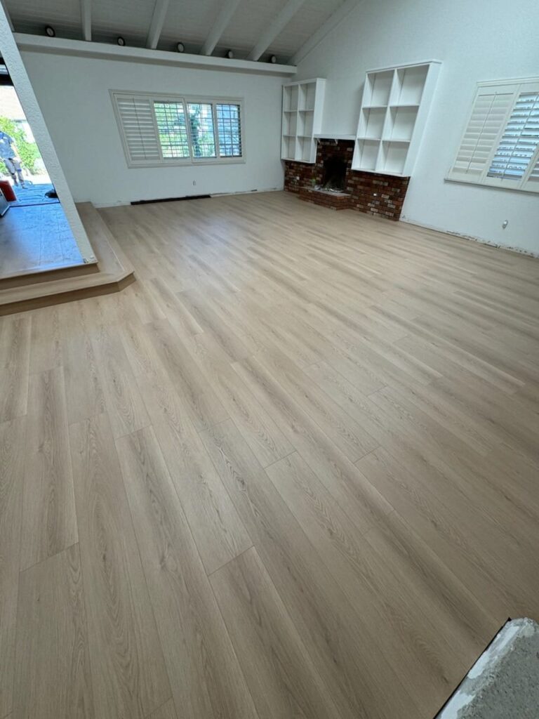 Plank beside a hearth in a second room
