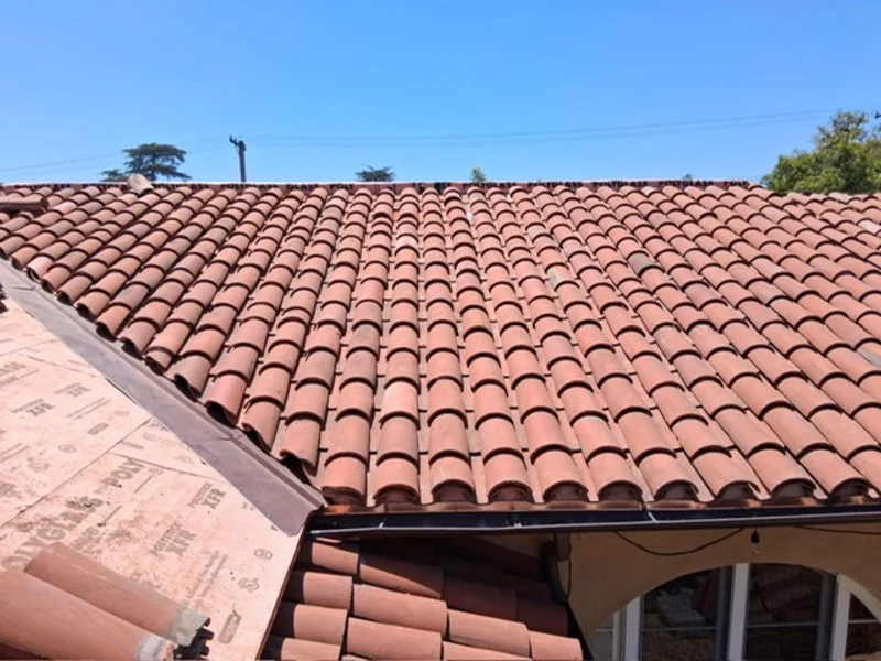Completed barrel tile roof on a South Florida home