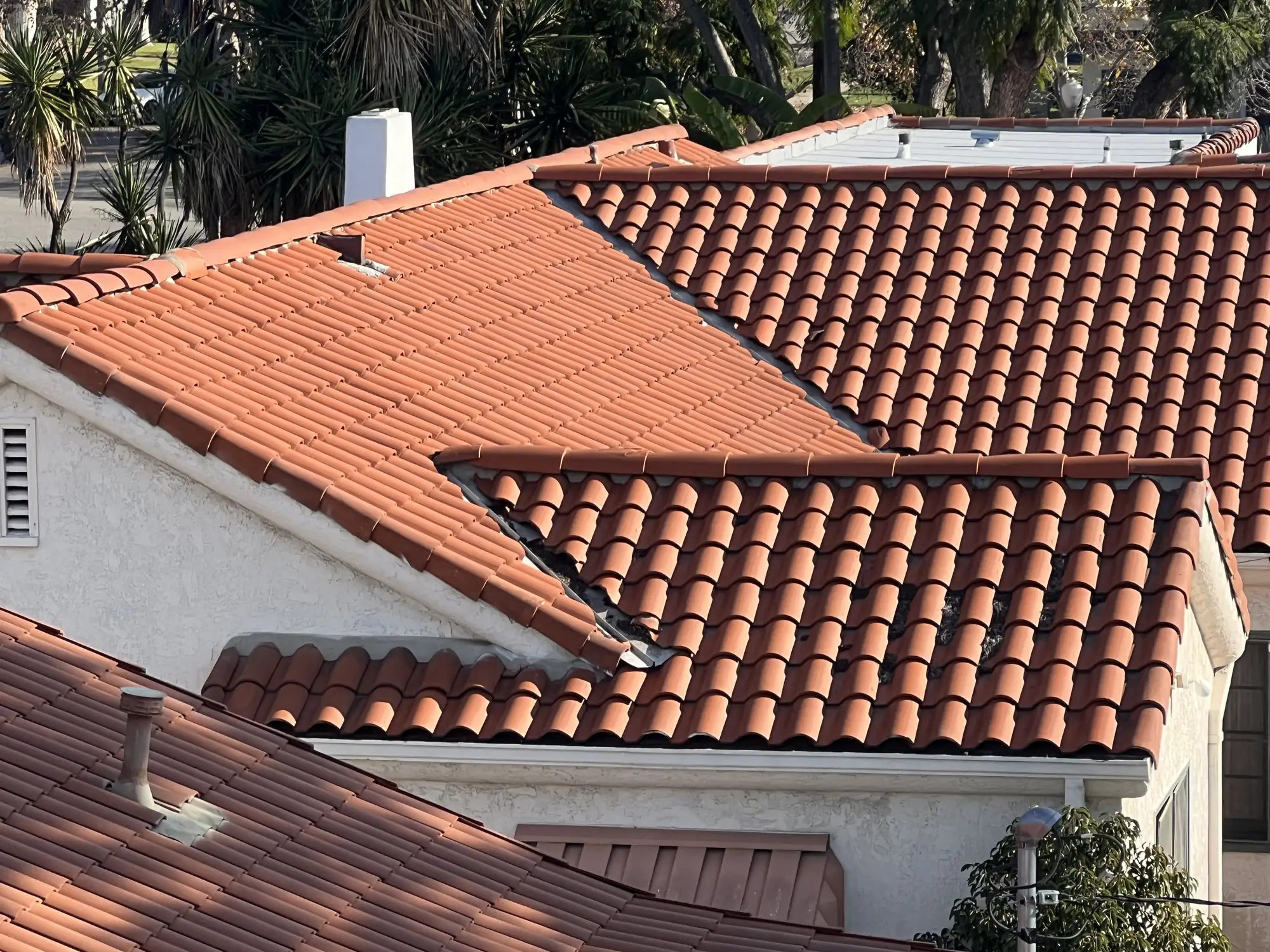 Completed tile roof on a South Florida property