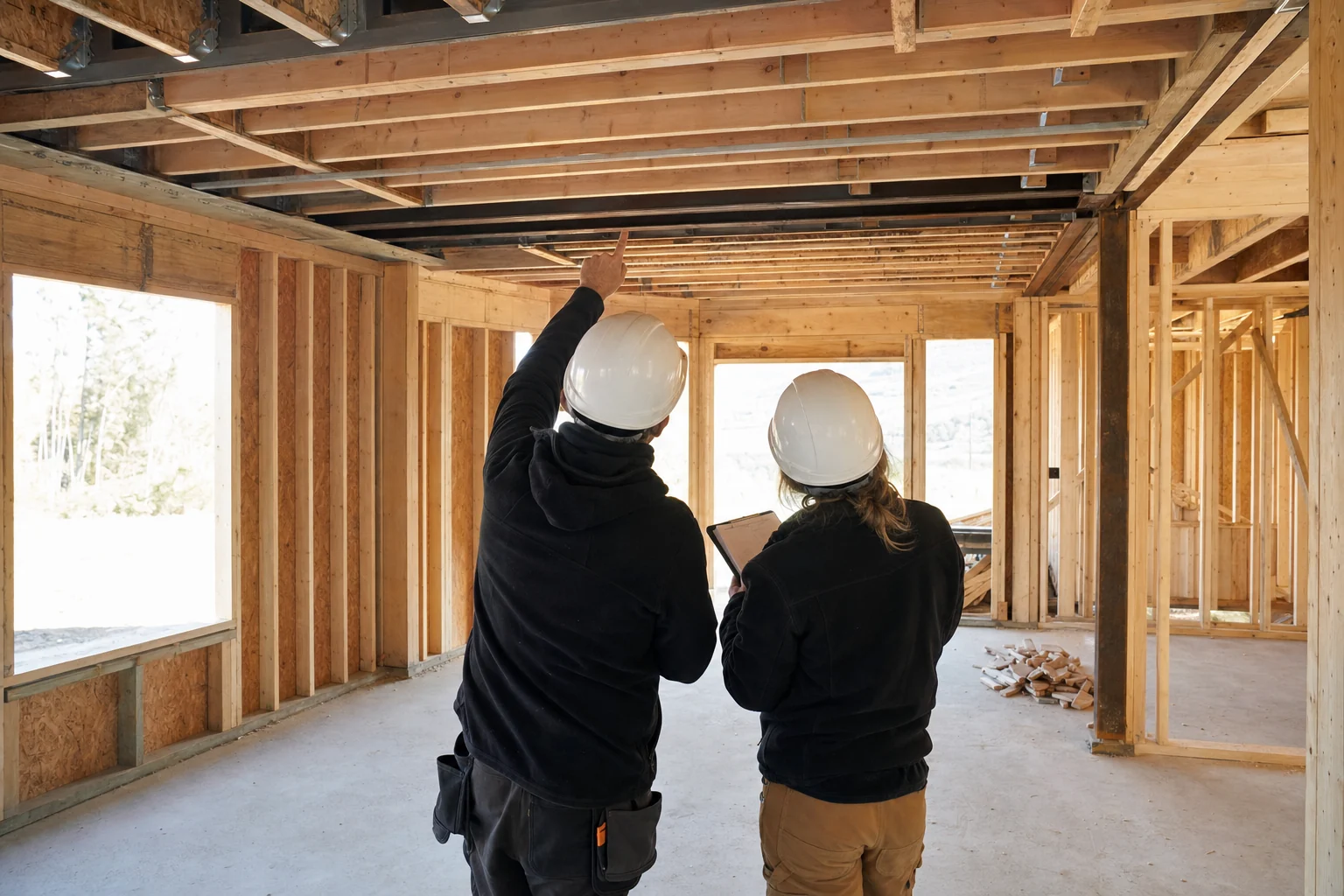 Structural inspection of completed floor framing connections