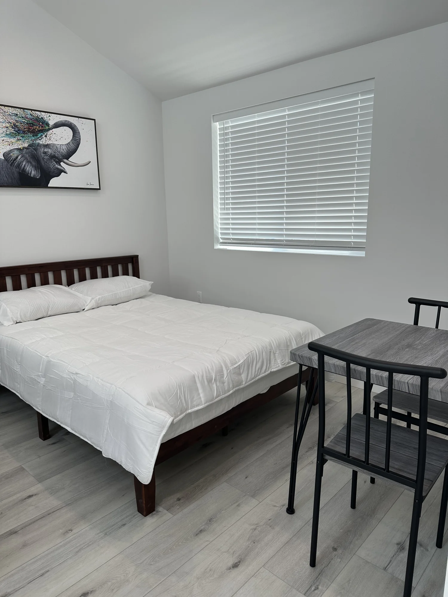 Bedroom in a completed accessory living space