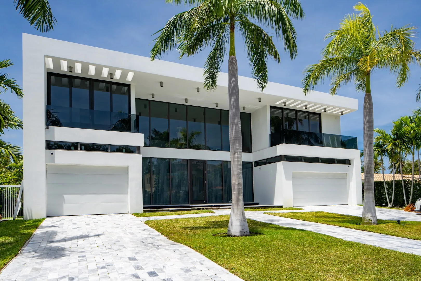Modern two-storey South Florida home with large window systems