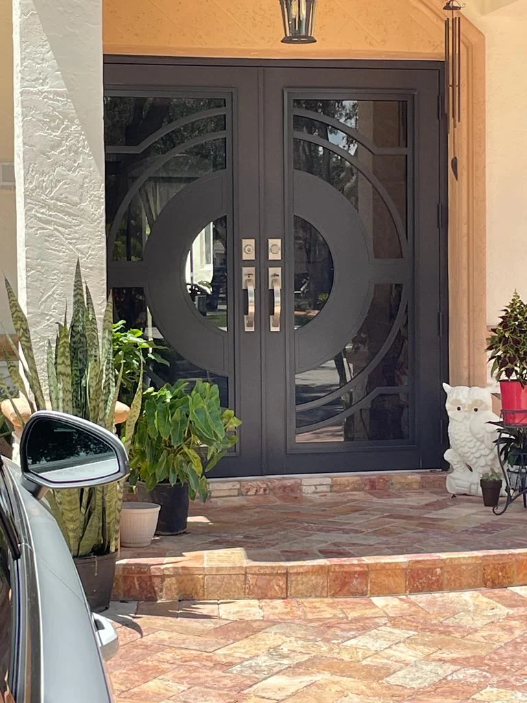 Front double entry door installed in a South Florida home