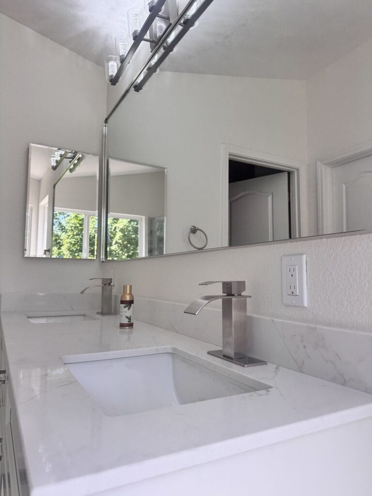 Vaulted-Ceiling Primary Bath Remodel with a Frameless Glass Shower — photo 13