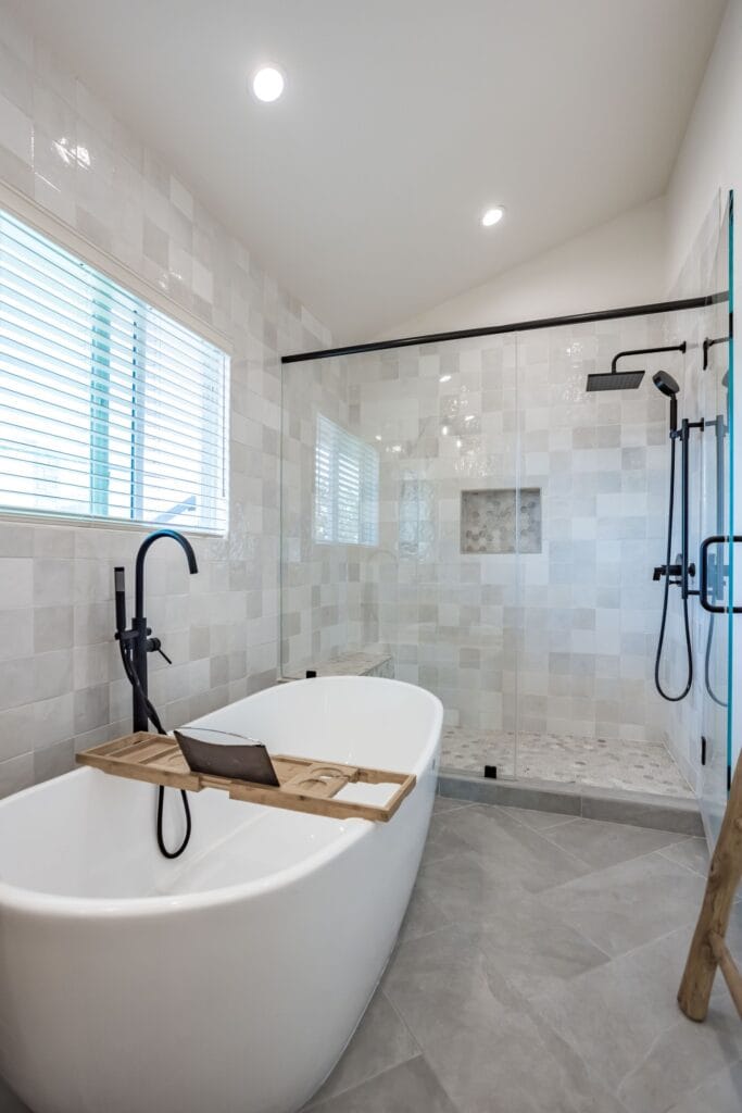 Spa-Style Primary Bathroom Remodel with Freestanding Tub & Walk-In Shower — photo 14