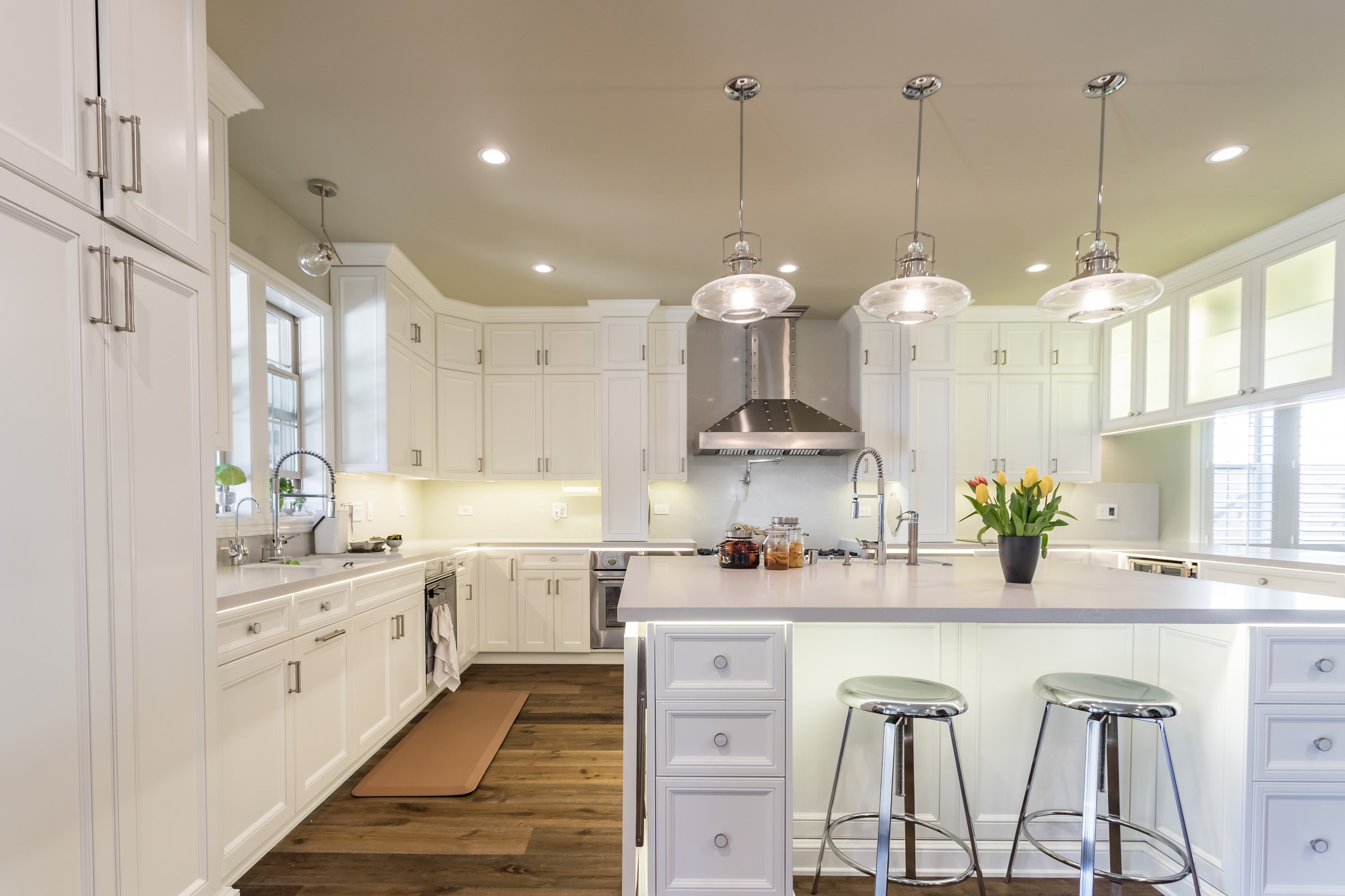 Chef-Grade Kitchen Remodel with Waterfall Quartz Island
