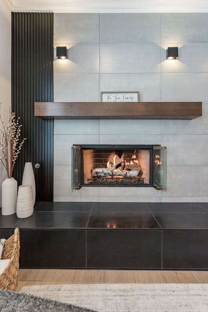 Two-Tone Kitchen Remodel with Waterfall Stone Island — photo 13