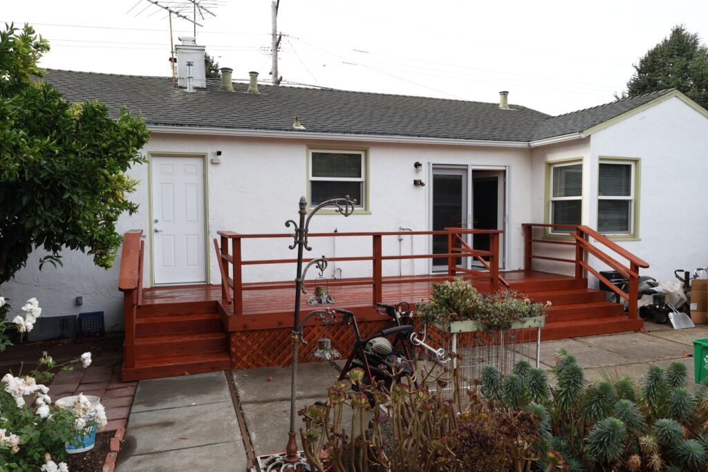 Custom Wood Deck with Staircase and Lattice Skirting