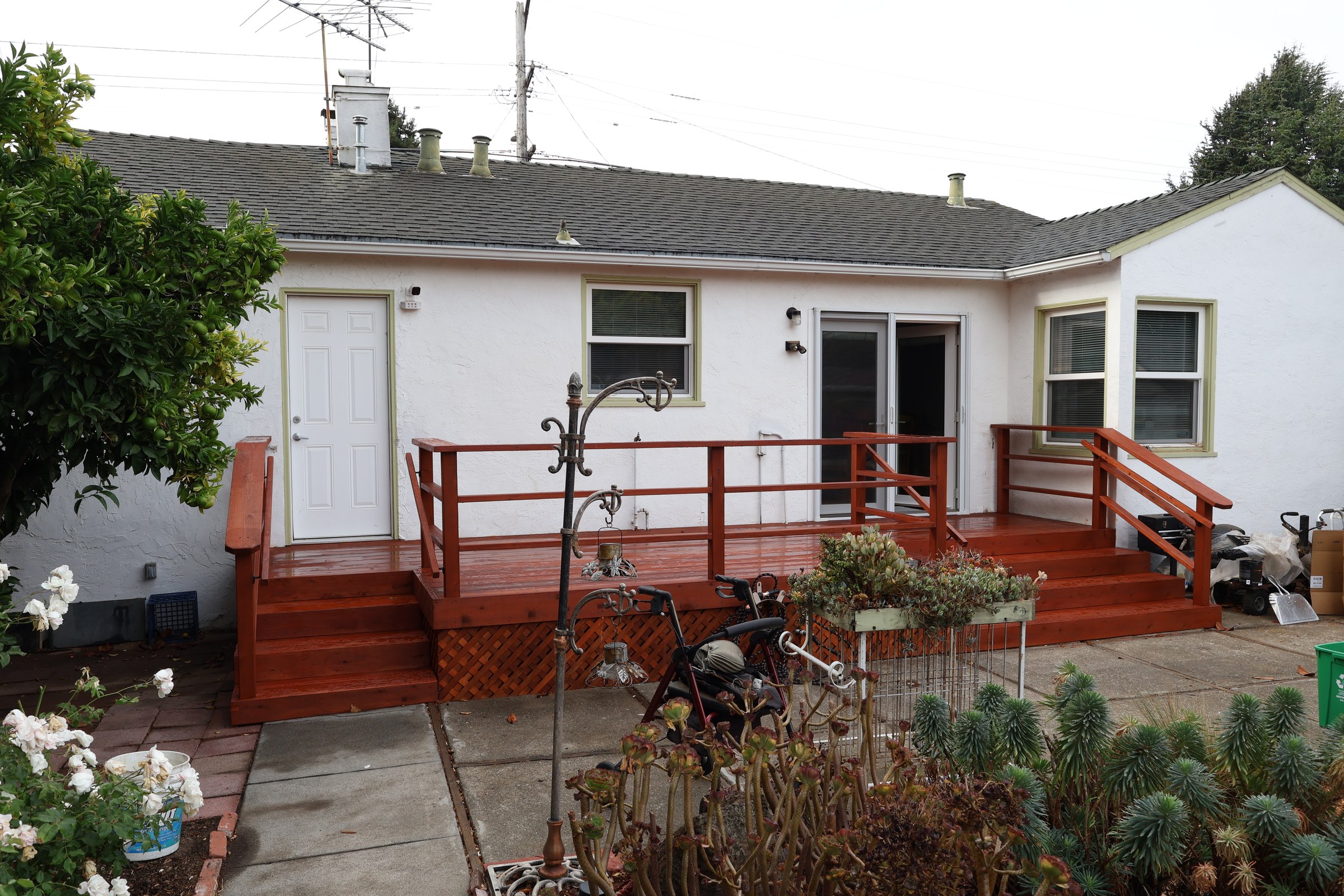 Custom Wood Deck with Staircase and Lattice Skirting