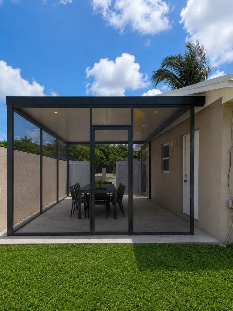 Stucco at close range on South Florida houses photographed on Elbaz Construction project sites: rendered walls at openings, reveals, wall heads and new work meeting old