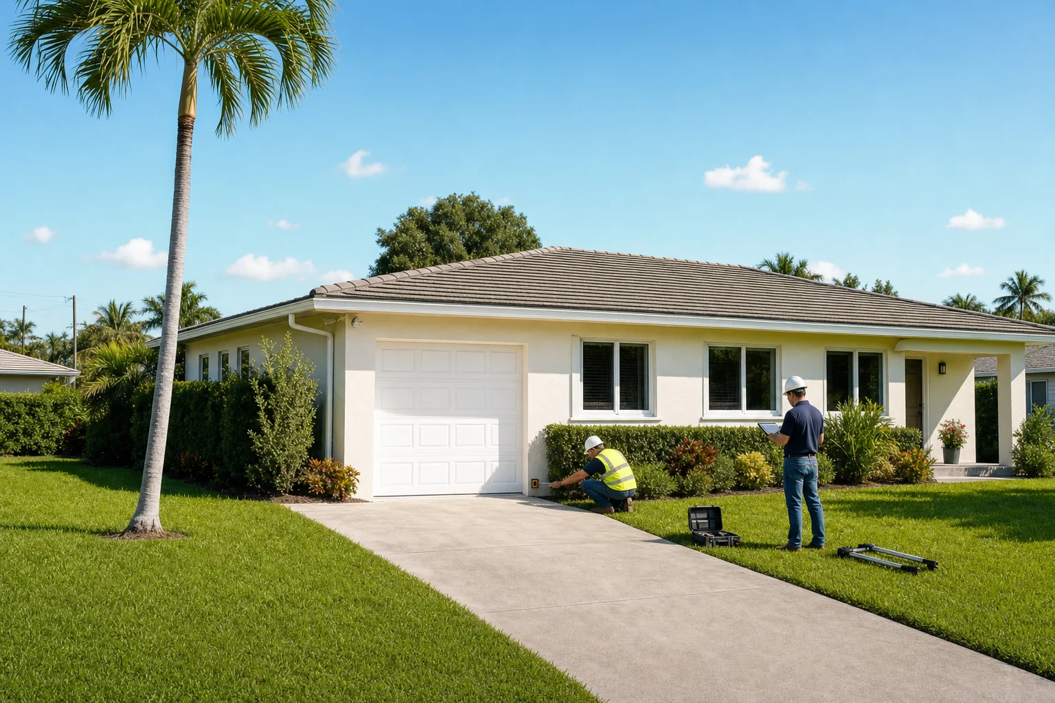 Structural engineer evaluating an existing South Florida home for a second floor