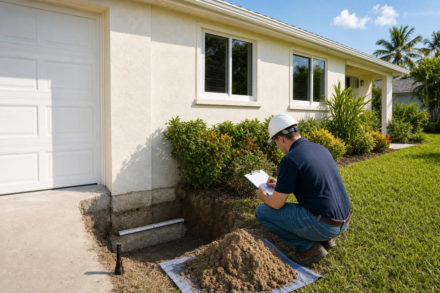 Existing footing investigation for a proposed second-story addition
