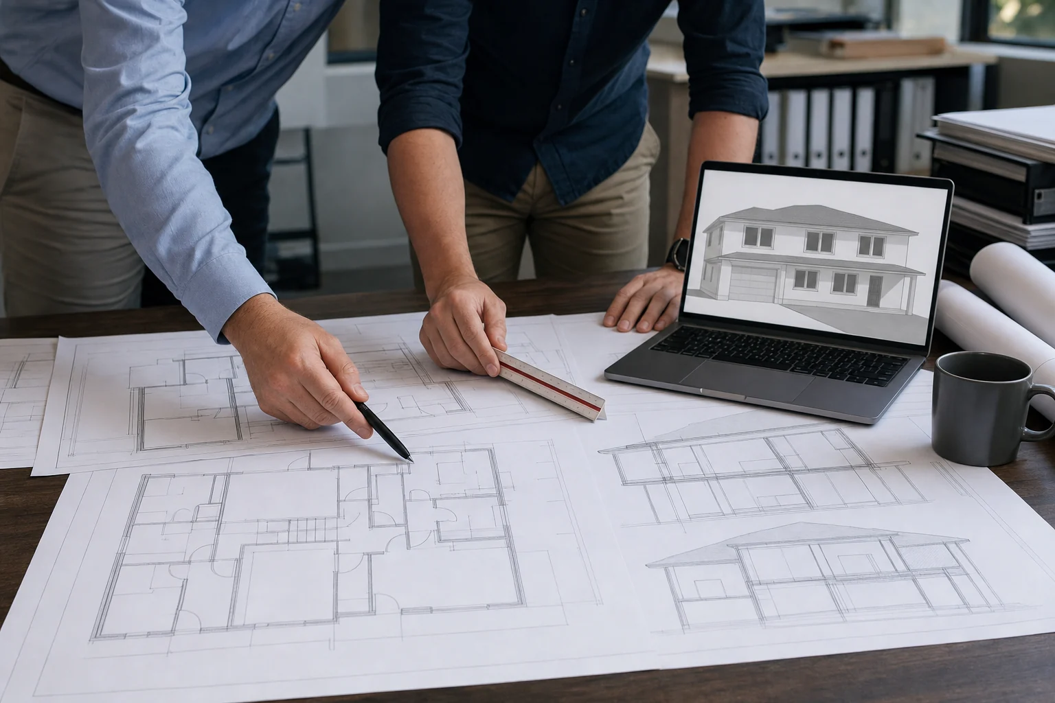 Architectural and structural planning for a residential second-story addition